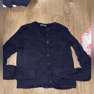 Black Cable Knit Cardigan